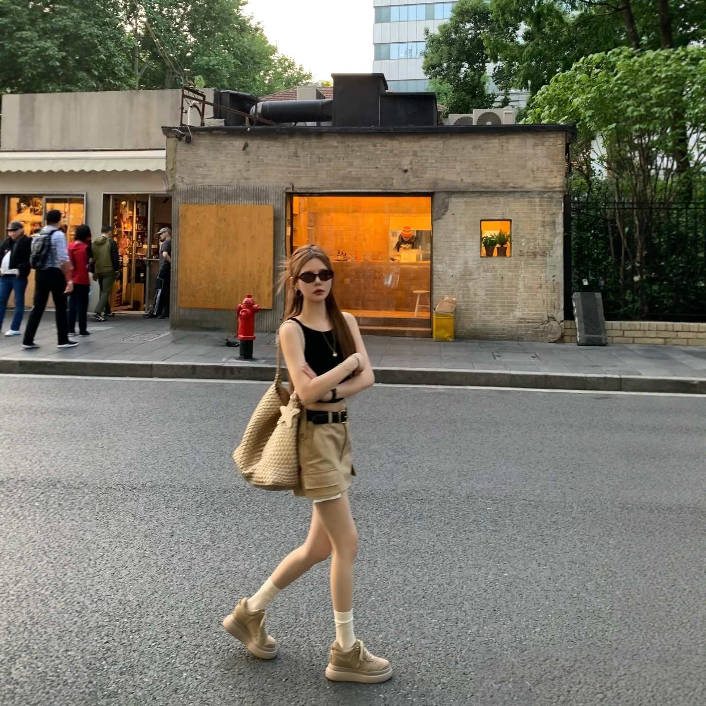 真皮厚底老爹鞋女2025新款