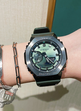 卡西欧防水金属八角农家橡树手表GM-2100B-3 2100-1A N-2 4 GBM