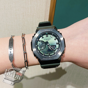 2100 卡西欧防水金属八角农家橡树手表GM GBM 2100B