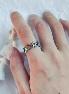 Bling原创纹身心情天气戒指环Bli