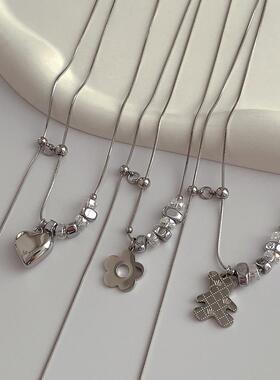 日韩小众设计感不锈钢金属项链