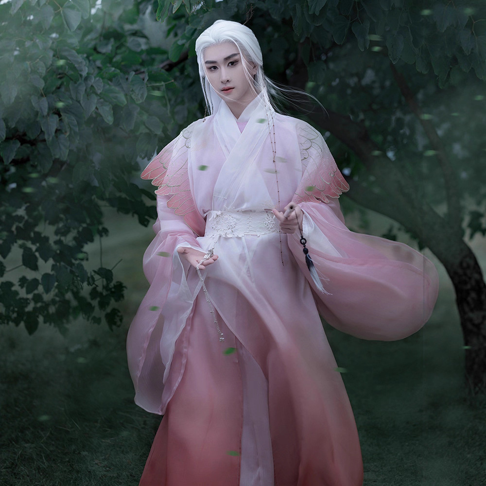 正版明制褡护渐变道袍2025新款原创汉服男女款帅气侠客中国风仙气