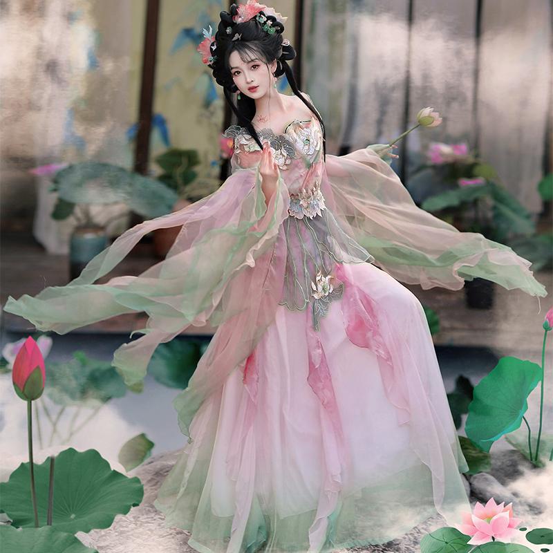 原创新款汉服女魏晋中国风南北朝【芙影】大袖衫日常仙气春夏套装