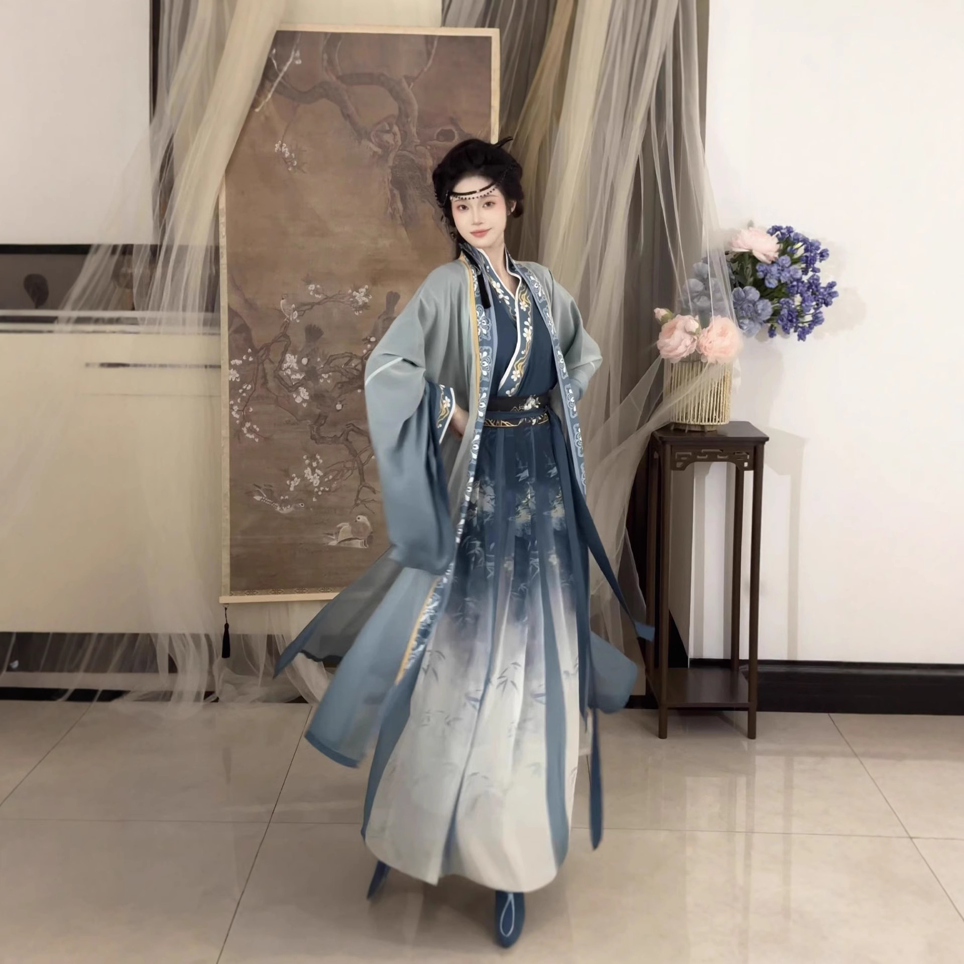 原创汉服2025新款魏晋南北朝男女同款大袖交领齐腰仙气春秋季