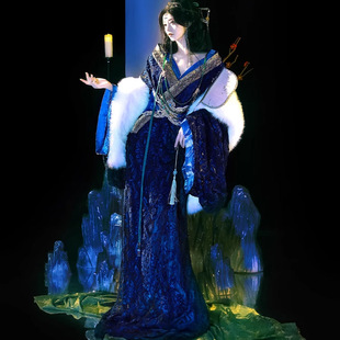 【独孤伽罗】原创汉服美人图系列改良交领款绝美战国袍秋冬款加绒