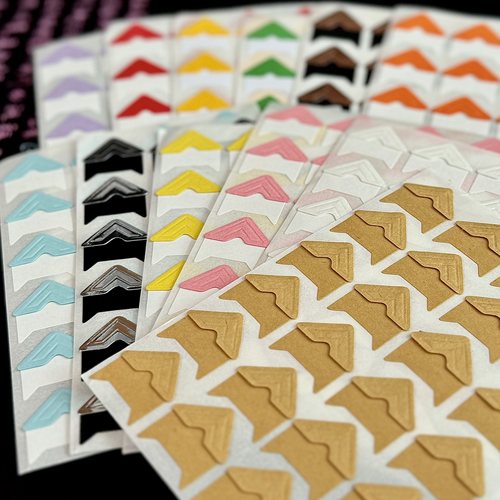 照片角贴固定贴纸DIY手工材料配件四角相片粘贴式相册韩国拍立得