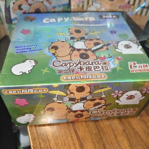 特卡卡卡皮巴拉收藏卡牌可爱风卡通卡片30包/盒装