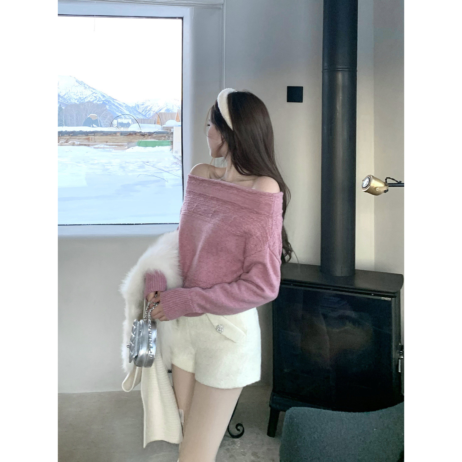 【玫瑰礼记】“露肩美学系列！”纯欲女神——轻奢羊毛露肩上衣,女装/女士精品,时尚套装,淘宝优惠券,粉丝福利购,淘宝优惠卷