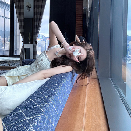 现货【sp千金玛丽珍】南韩财阀家的小女儿~矜柔娇贵感香风连衣裙