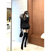 银狐 小蛮腰 高定款 Momoshero fox银狐大毛领 90鹅绒羽绒服