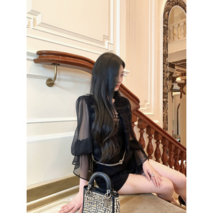 软软蕾丝 现货 吃一顿漂亮法餐编织外套 穿balm 伞裙 财阀千金