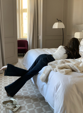 限量【色落牛仔】”Demin丰胯版“秋冬一体绒古着水洗微喇牛仔