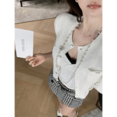 贵贵香girl 开衫 超爱 系列 现货 背心 经典 冰丝纱线 格纹裙