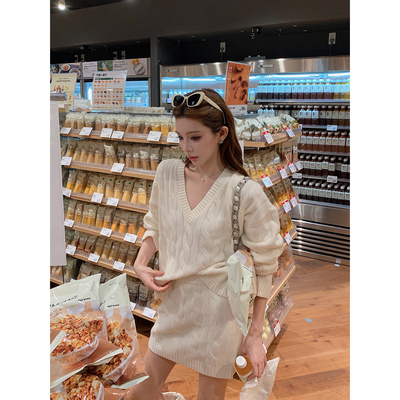 现货【Lp山羊绒绞花】奢品暖意！——绵羊毛&山羊绒上衣&半裙