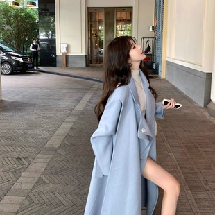 轮渡 现货 冬日 走在里斯本 820g绵羊毛大衣 飘片情书大衣