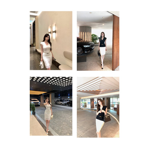 现货【娇欲curve】真丝wool基础款——一秒沙漏腰V领连肩袖上衣