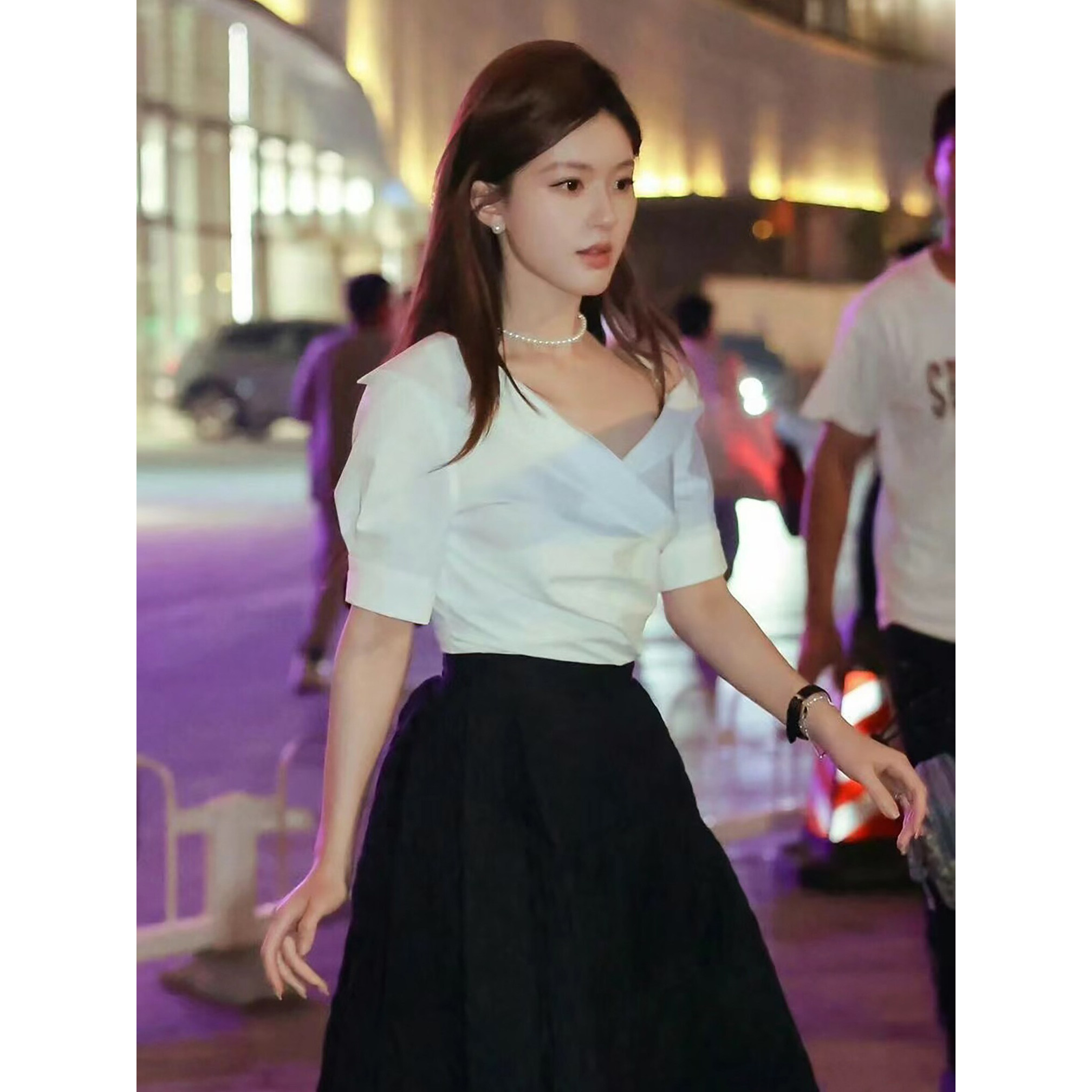 【破碎女主】露丝专场~逆袭贵气大女主的OL系衬衫/高腰丝绒裙