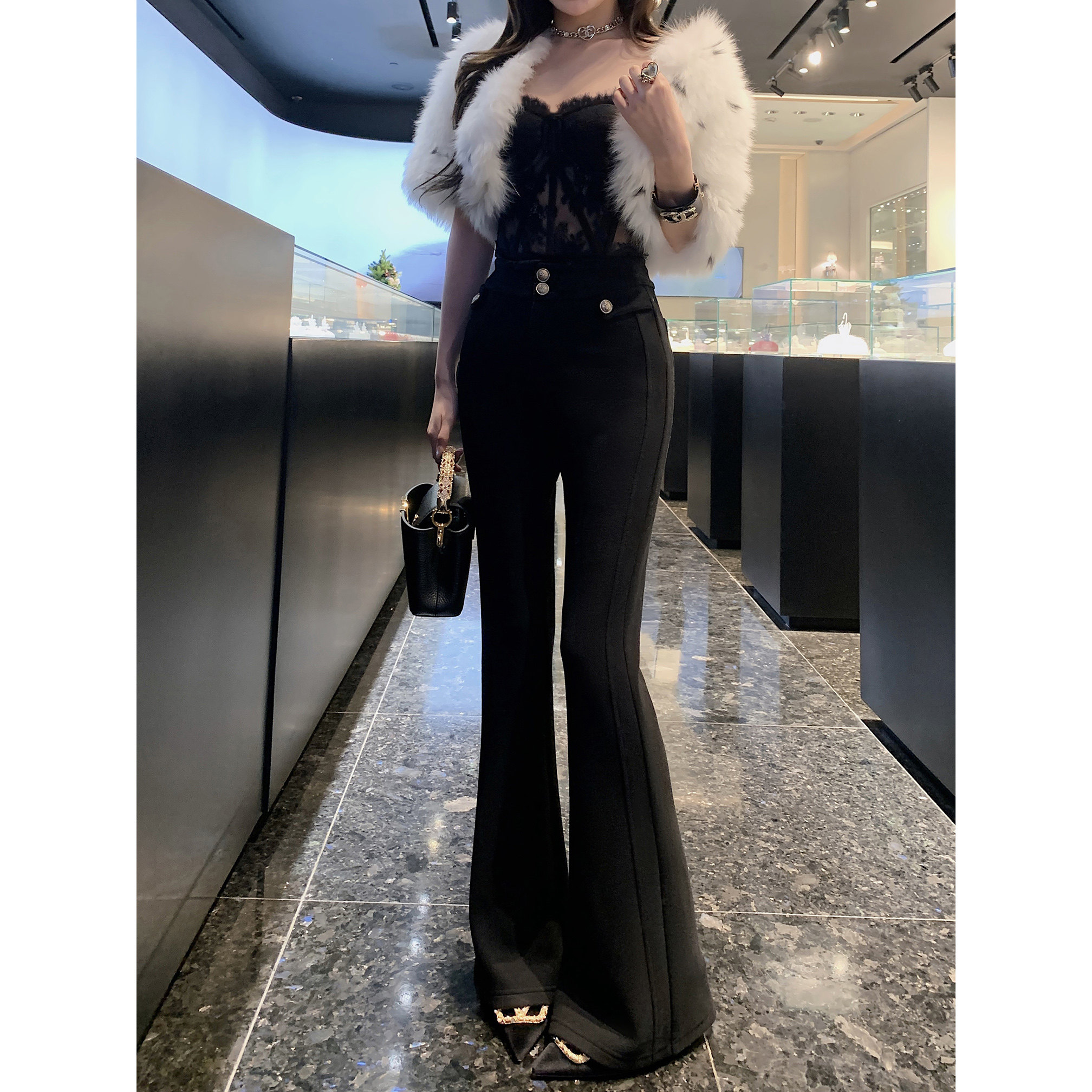 Momoshero【厚乳裤2.0】Office“轻职场”460g加厚羊毛版微喇长裤,女装/女士精品,休闲裤,淘宝优惠券,粉丝福利购,淘宝优惠卷