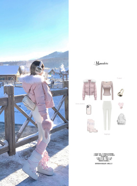 【Sakura诺丁雪国】——“定染韩女粉~”100%白貉毛&90白鹅绒外套