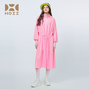 【张钧甯同款】后益hoii防晒衣女夏防紫外线可拆连帽长款防晒外套