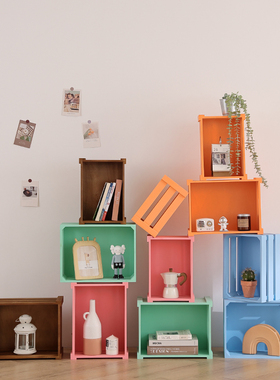 木箱子长方形木框箱超市陈列道具装饰实木收纳箱复古储物箱定制