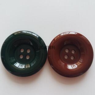 四眼纽扣墨绿色咖啡色扣子大衣羊绒双面毛呢开衫衬衫毛衣钮扣
