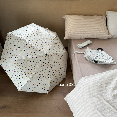 溢出来的甜～小爱心高防晒晴雨两用伞 遮阳黑胶雨伞