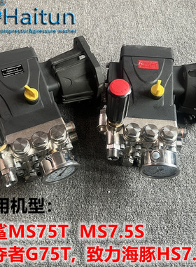 博高海豚踏鲨MS7.5T7.5S洗车机高压泵头HS7.5G/G75T原装清洗机头