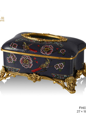 凤凰美居新品系列彩绘客厅玄关壁炉餐边柜套系装饰摆件别墅家居品