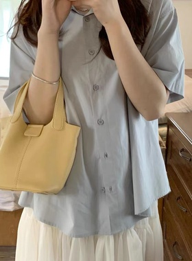 夏天小包2025新款韩版时尚个性菜篮子手提柔软质感单肩斜挎水桶包