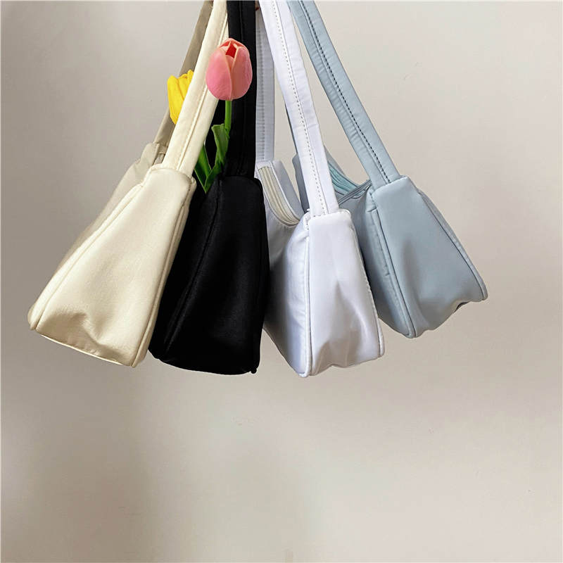 hobo夏天新款蓝色简约手提腋下包