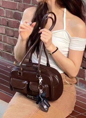 晕针许允真同款保龄球包韩国博主小众百搭波士顿托特包腋下单肩包