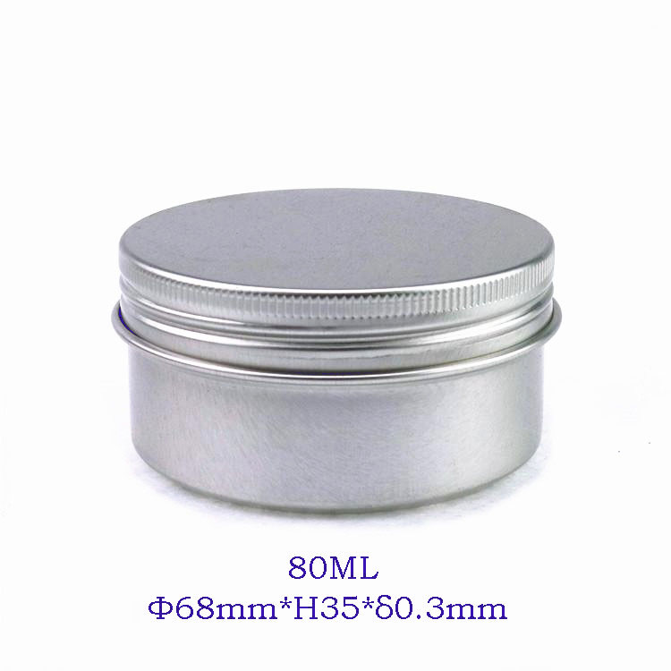 80ml 68*35MM螺纹铝罐圆形铝盒膏霜盒化妆品盒金属包装