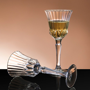 高颜值复古刻花玻璃高脚杯欧式轻奢红酒香槟杯家用鸡尾酒葡萄酒杯