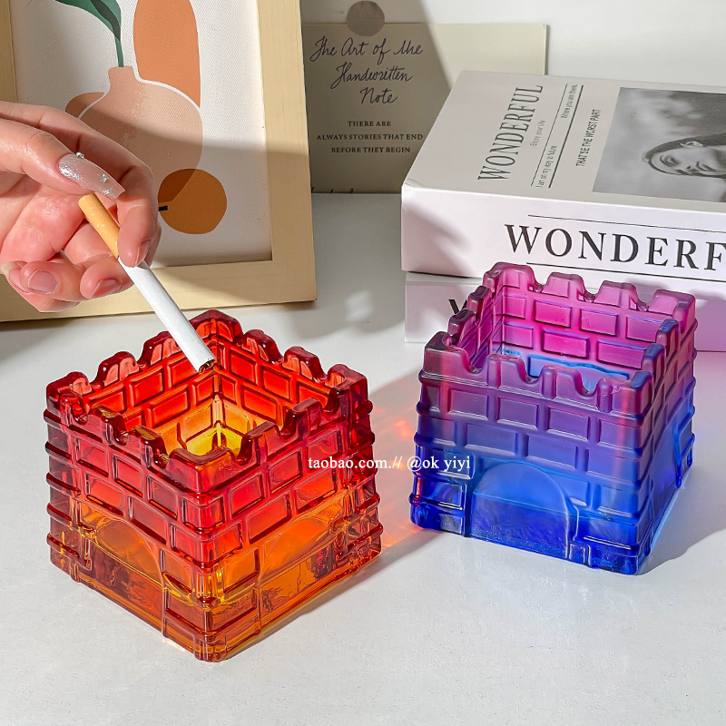 高级感烽火台烟灰缸家用客厅烟盅