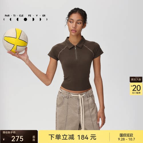 粒子狂热女春夏POLOT恤衫