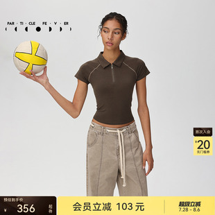 TP167 運(yùn)動短袖 春夏女網(wǎng)球羽毛球高爾夫POLO短款 T恤衫 粒子狂熱