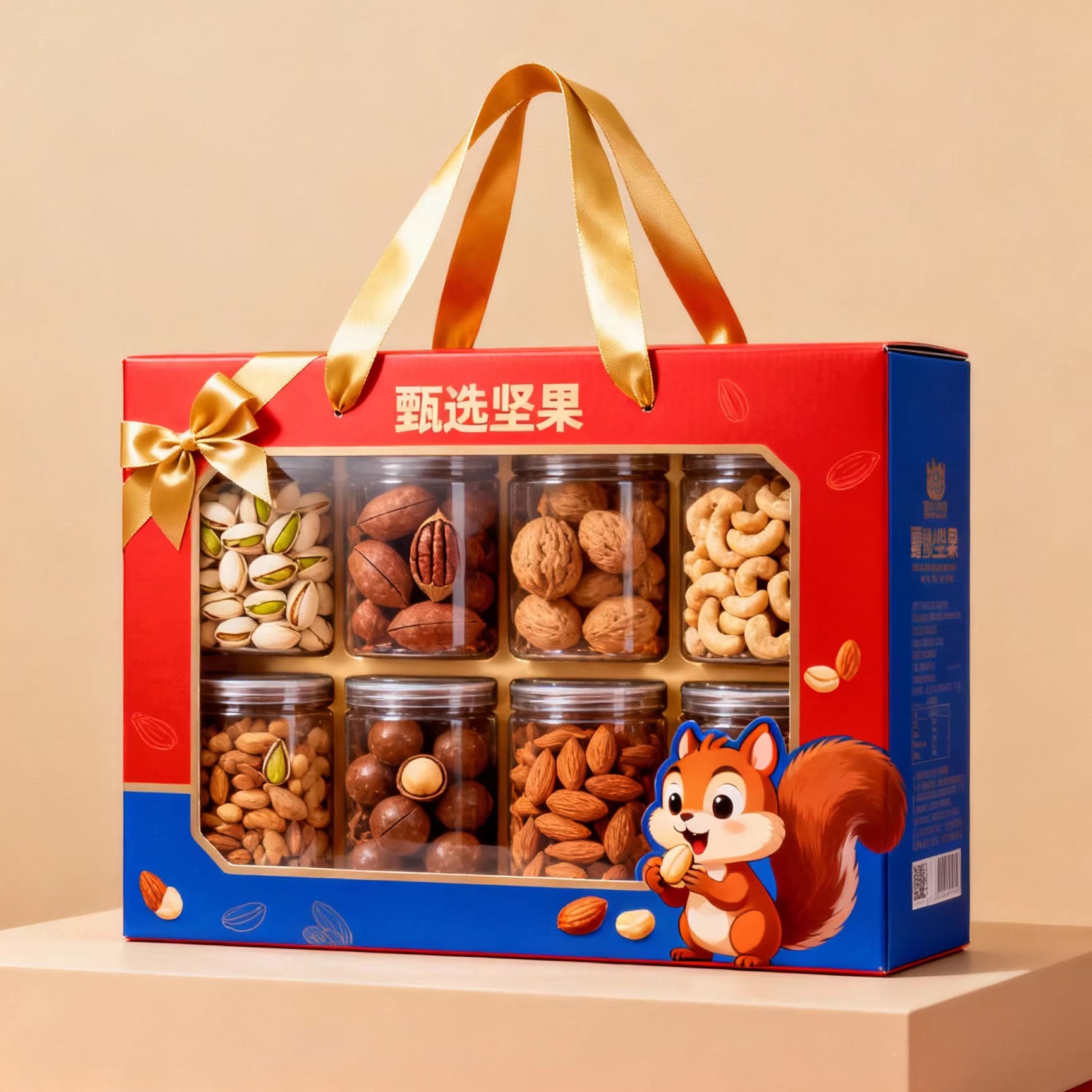 定制高档罐装坚果礼盒包装盒6/8瓶装干果开心果礼品盒瓜子大礼包
