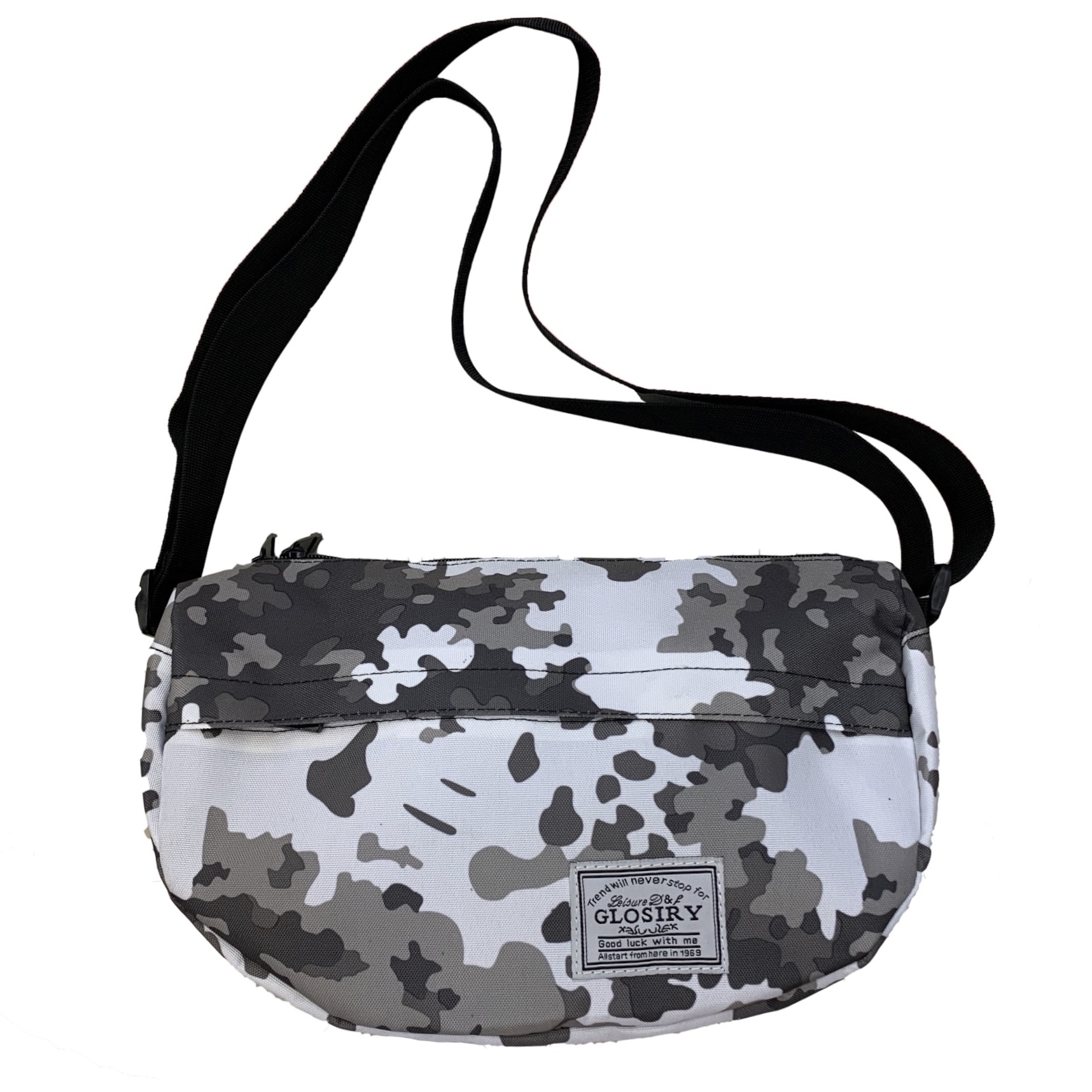 原创潮包单肩包男斜挎包迷彩日系街头死飞邮差包简约学生包