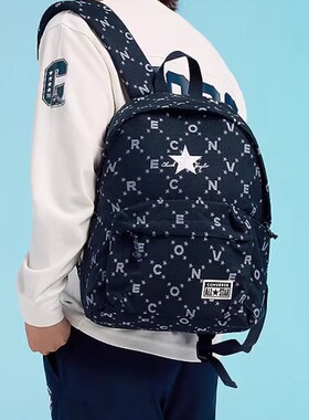 Converse匡威 学生双肩背包新品书包时尚满印电脑隔层电脑包