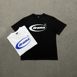 Drama Call字母印花潮牌美式ins高街嘻哈男女宽松纯棉短袖上衣T恤