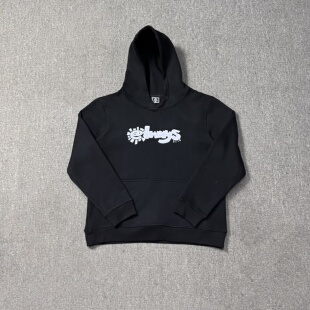 ADWYSD潮牌太阳卷印花欧美明星同款INS高街休闲加绒纯棉连帽卫衣