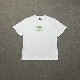 INS款Drama Call美式潮牌青蛙印花高街宽松圆领纯棉T恤衫短袖上衣