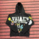 Vale Valley复古蜜蜂字母印花美式 潮牌街头嘻哈纯棉毛圈拉链卫衣