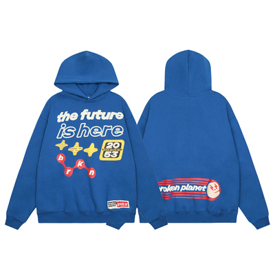 BROKEN PLANET美式潮牌INS款字母印花嘻哈高街纯棉连帽衫加绒卫衣