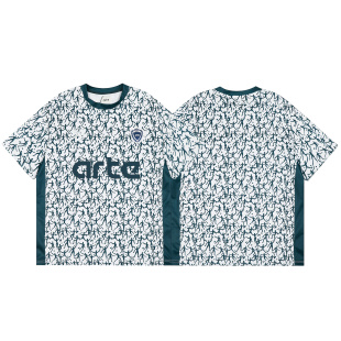 T恤衫 潮牌嘻哈高街宽松圆领短袖 Arte透气足球运动服明星同款 美式