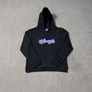 ADWYSD欧美明星同款潮牌太阳卷印花INS高街宽松加绒纯棉连帽卫衣