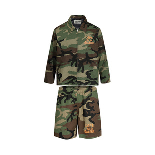 GALLERY DEPT绿迷彩沙滩裤小众ins美式潮牌嘻哈高街休闲五分短裤