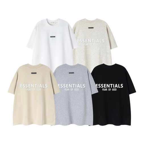 新款FOG ESSENTIALS硅胶标字母T恤26ss美式潮牌嘻哈宽松纯棉短袖