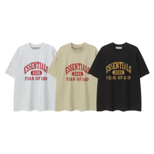 FEAR OF GOD FOG新款26ss复线ESSENTIALS潮牌嘻哈情侣纯棉短袖T恤